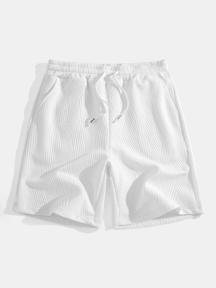 Sweat à capuche sans manches en jacquard rayé <tc>T-Shirt</tc> & Shorts