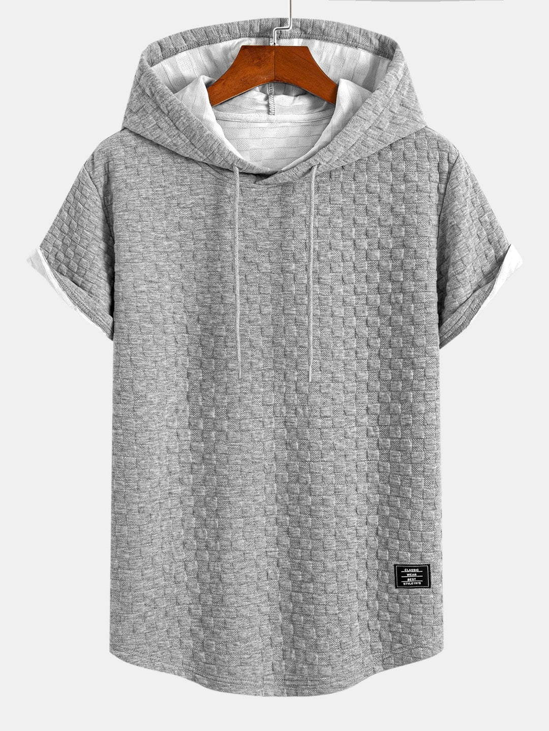 Sweat à capuche à ourlet en jacquard à damier <tc>T-Shirt</tc> & Jacquard à damier <tc>S</tc>horts