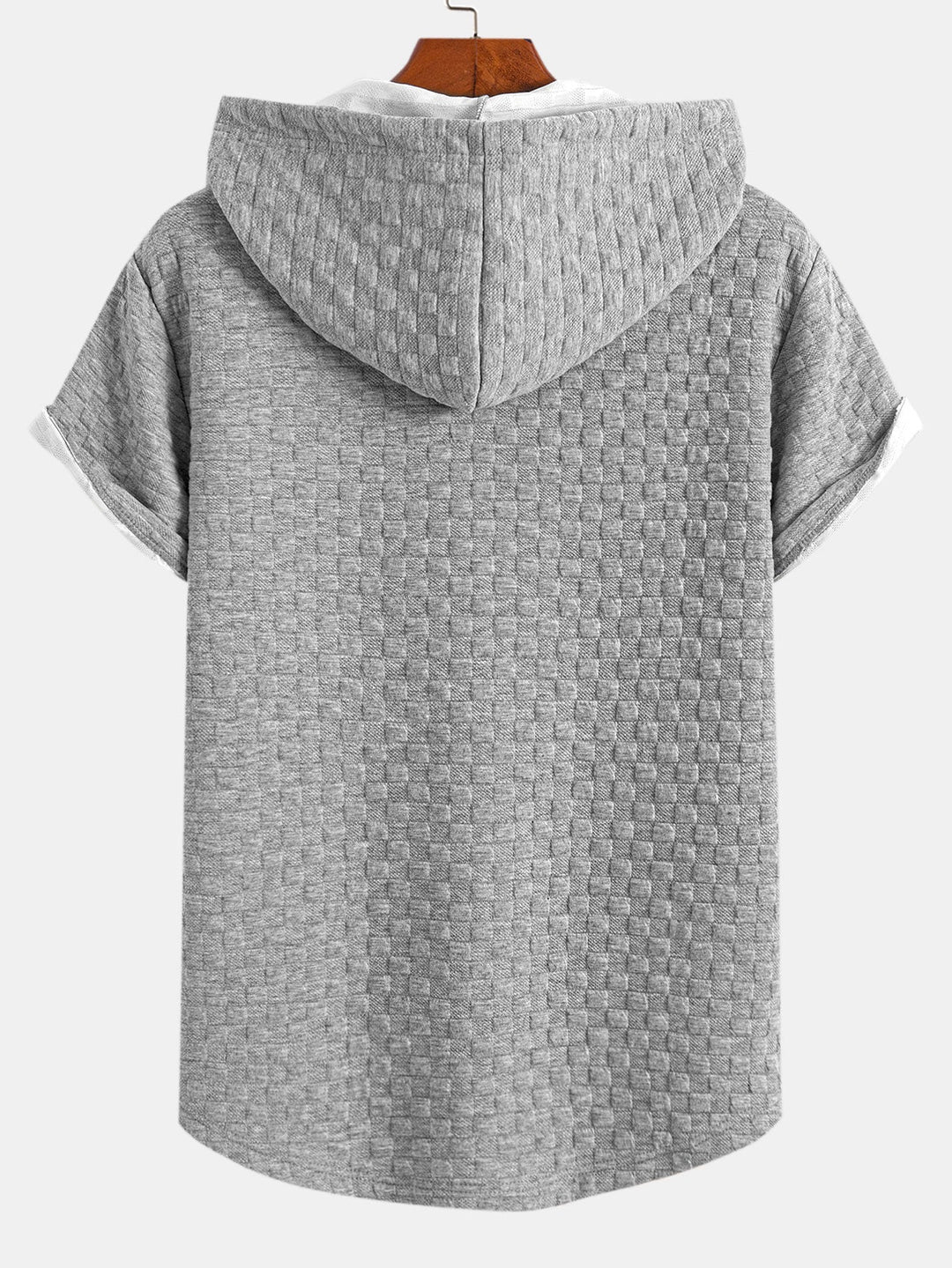 Sweat à capuche à ourlet en jacquard à damier <tc>T-Shirt</tc> & Jacquard à damier <tc>S</tc>horts