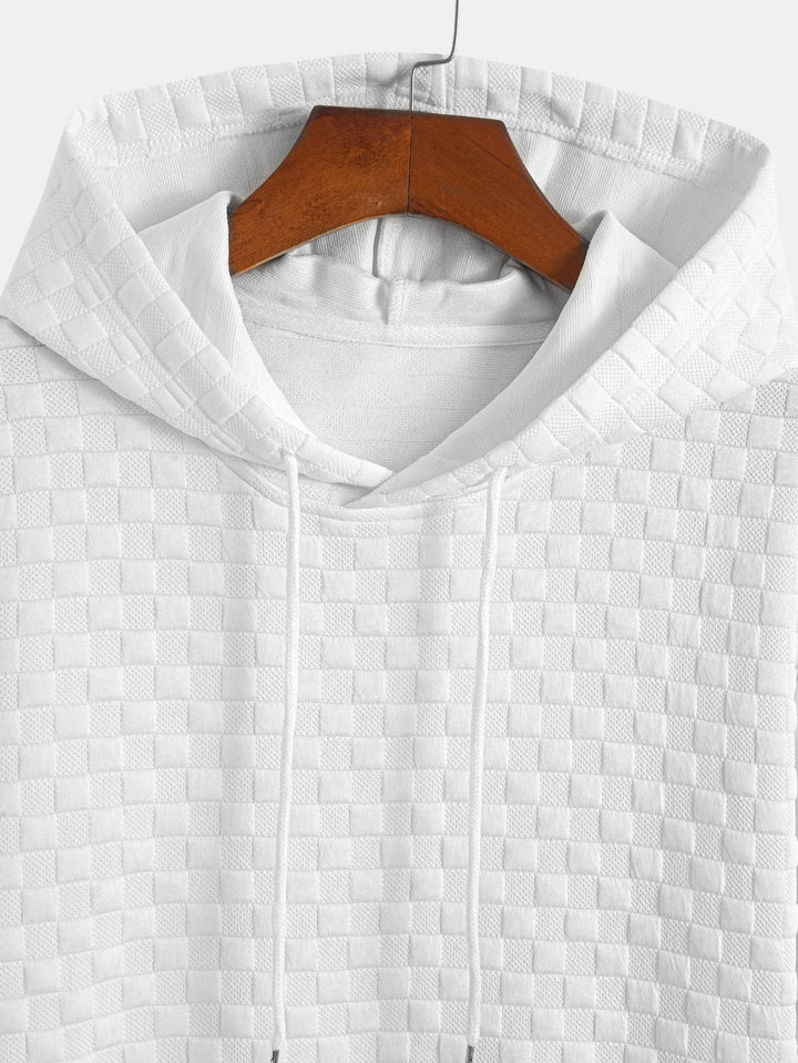 Sweat à capuche à ourlet en jacquard à damier <tc>T-Shirt</tc> & Jacquard à damier <tc>S</tc>horts