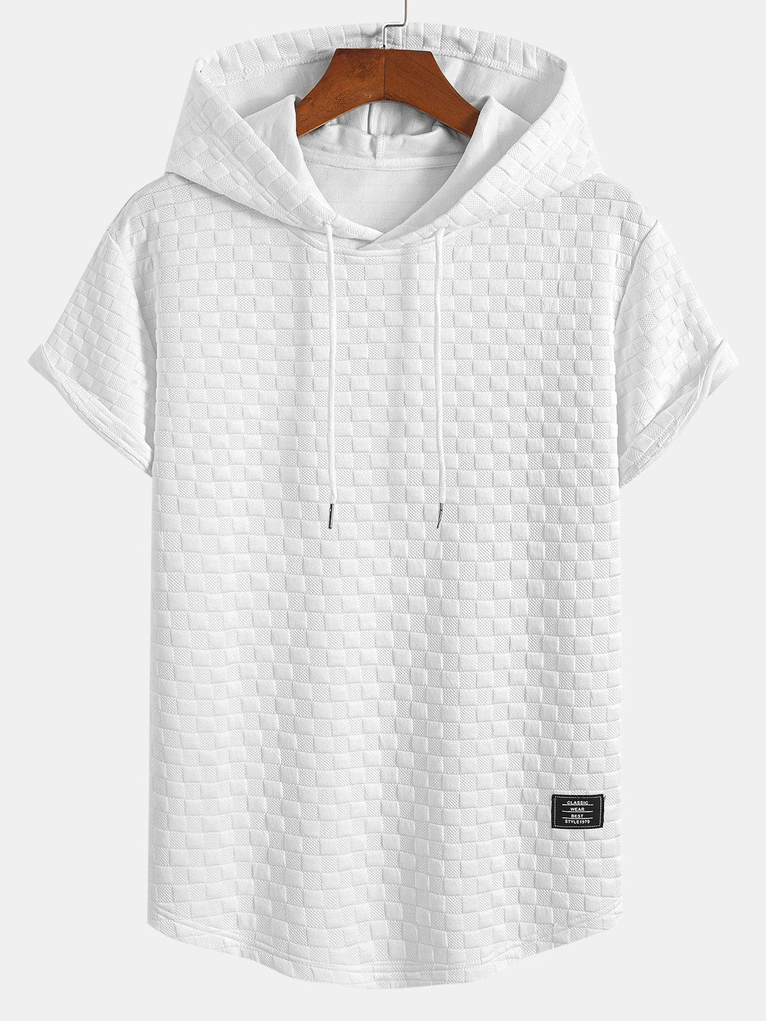 Sweat à capuche à ourlet en jacquard à damier <tc>T-Shirt</tc> & Jacquard à damier <tc>S</tc>horts