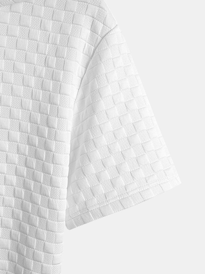 Sweat à capuche à ourlet en jacquard à damier <tc>T-Shirt</tc> & Jacquard à damier <tc>S</tc>horts
