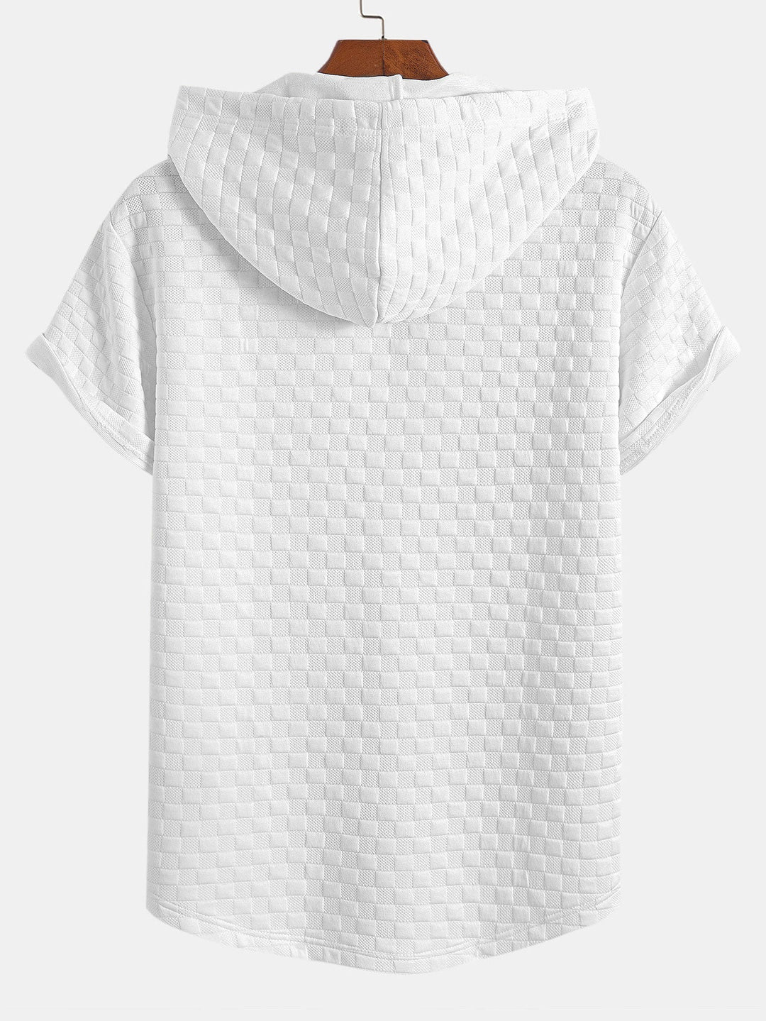 Sweat à capuche à ourlet en jacquard à damier <tc>T-Shirt</tc> & Jacquard à damier <tc>S</tc>horts