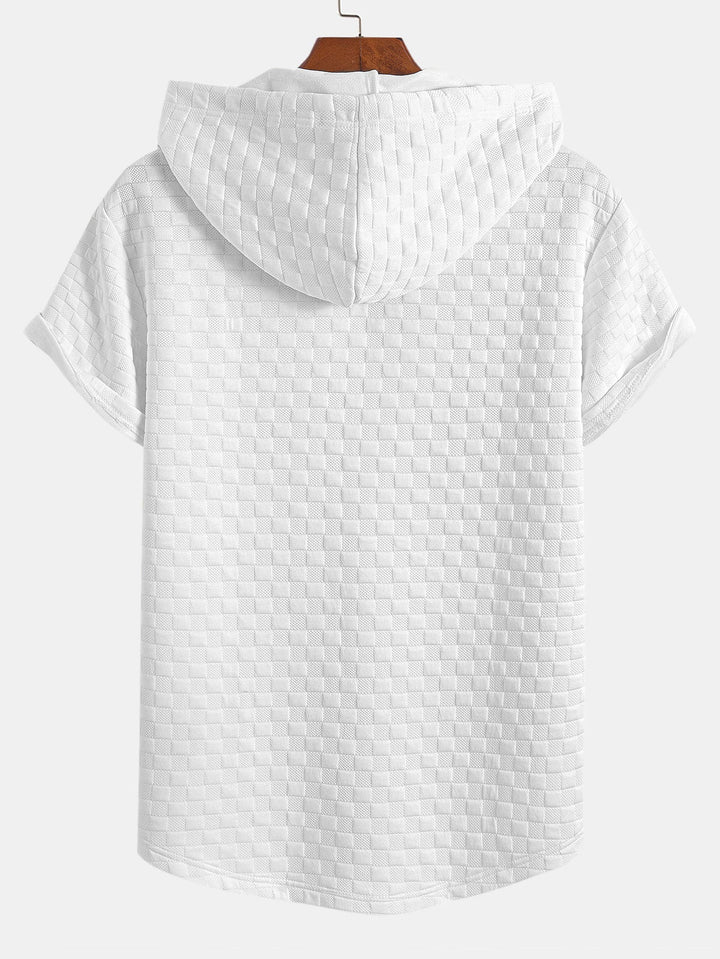 Sweat à capuche à ourlet en jacquard à damier <tc>T-Shirt</tc> & Jacquard à damier <tc>S</tc>horts