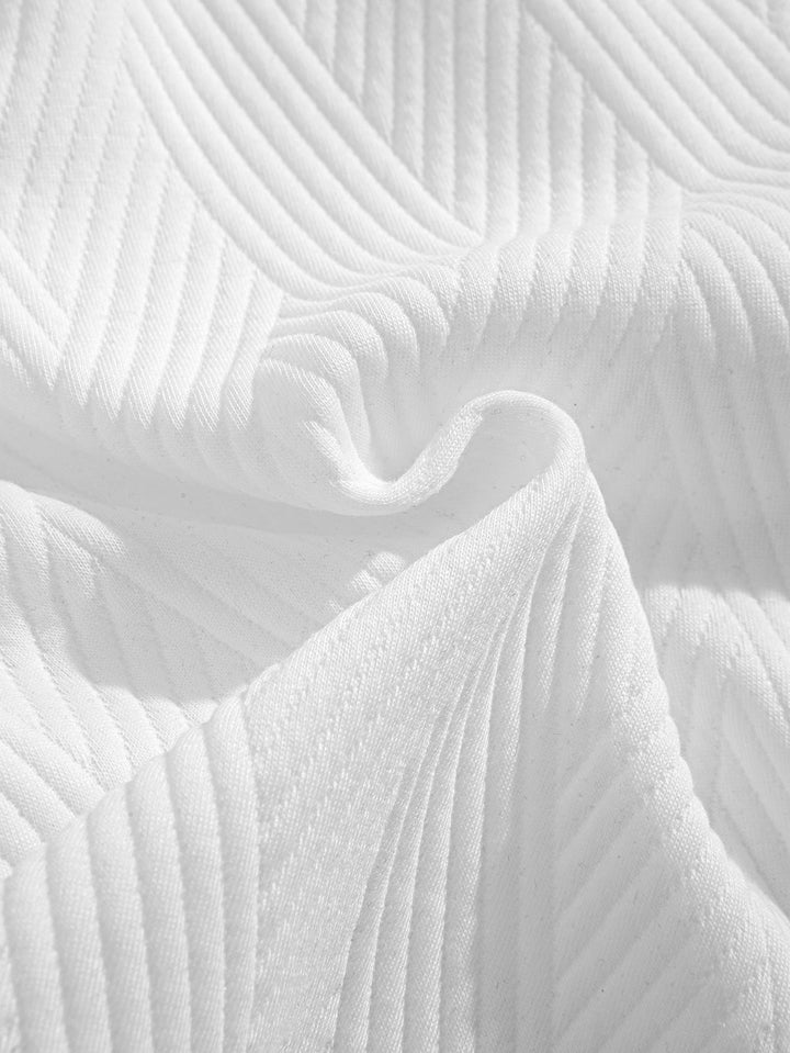 Sweat à capuche sans manches en jacquard rayé <tc>T-Shirt</tc> & Shorts
