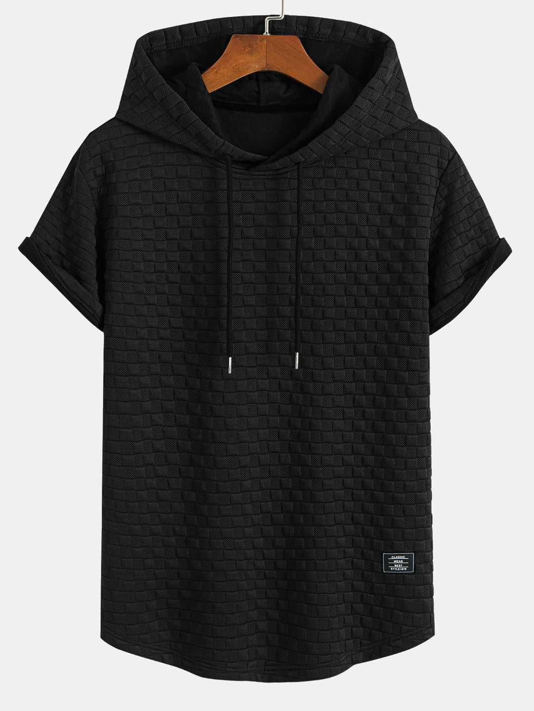Sweat à capuche à ourlet en jacquard à damier <tc>T-Shirt</tc> & Jacquard à damier <tc>S</tc>horts