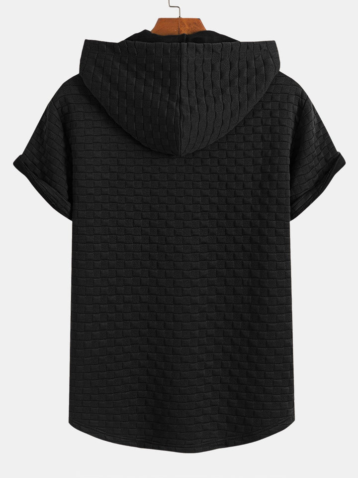 Sweat à capuche à ourlet en jacquard à damier <tc>T-Shirt</tc> & Jacquard à damier <tc>S</tc>horts