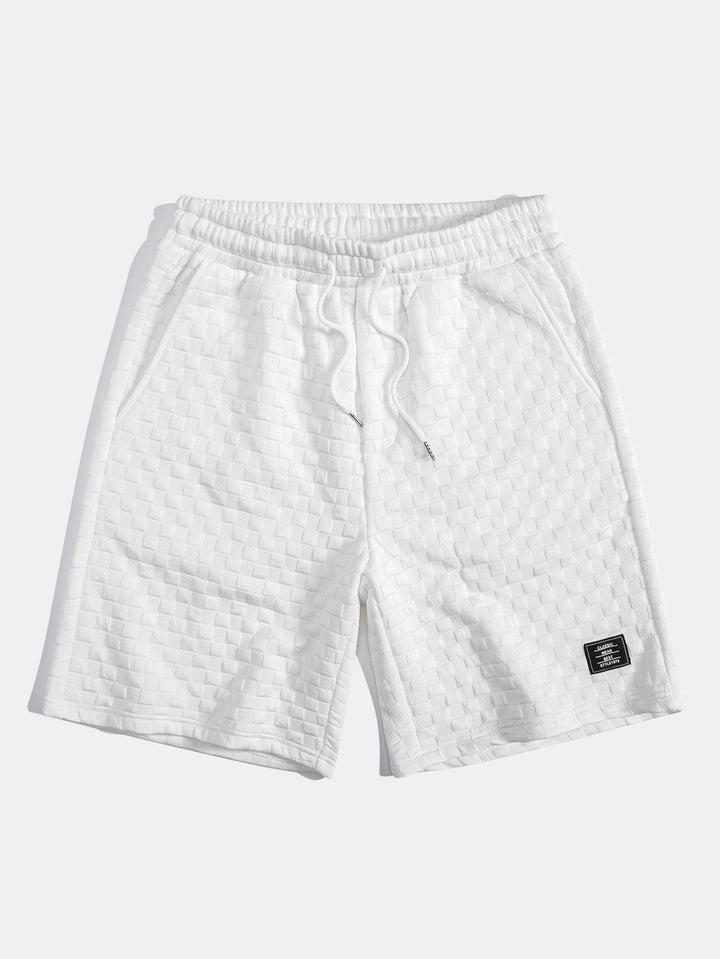 Sweat à capuche à ourlet en jacquard à damier <tc>T-Shirt</tc> & Jacquard à damier <tc>S</tc>horts