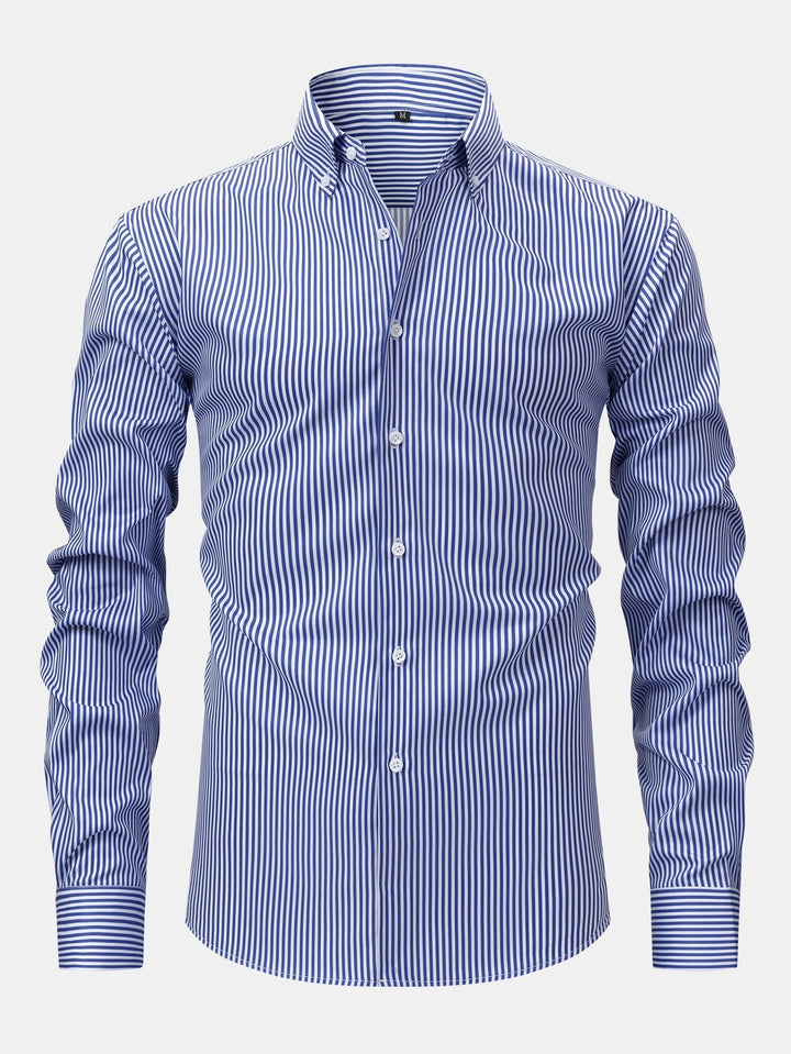 Chemise à rayures à manches longues avec boutons
